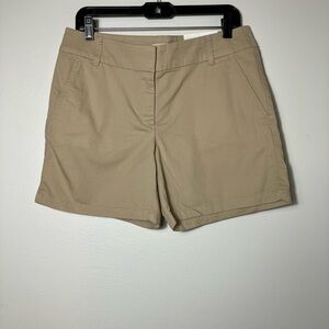 NEW!!! Loft 6” Shorts Sz 6 Tan Chino Summer Casual Pockets Cotton Preppy‎